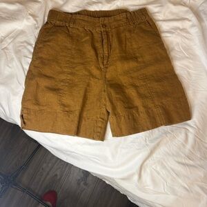 Soft Surroundings Men's Linen-Blend Shorts in Warm Caramel